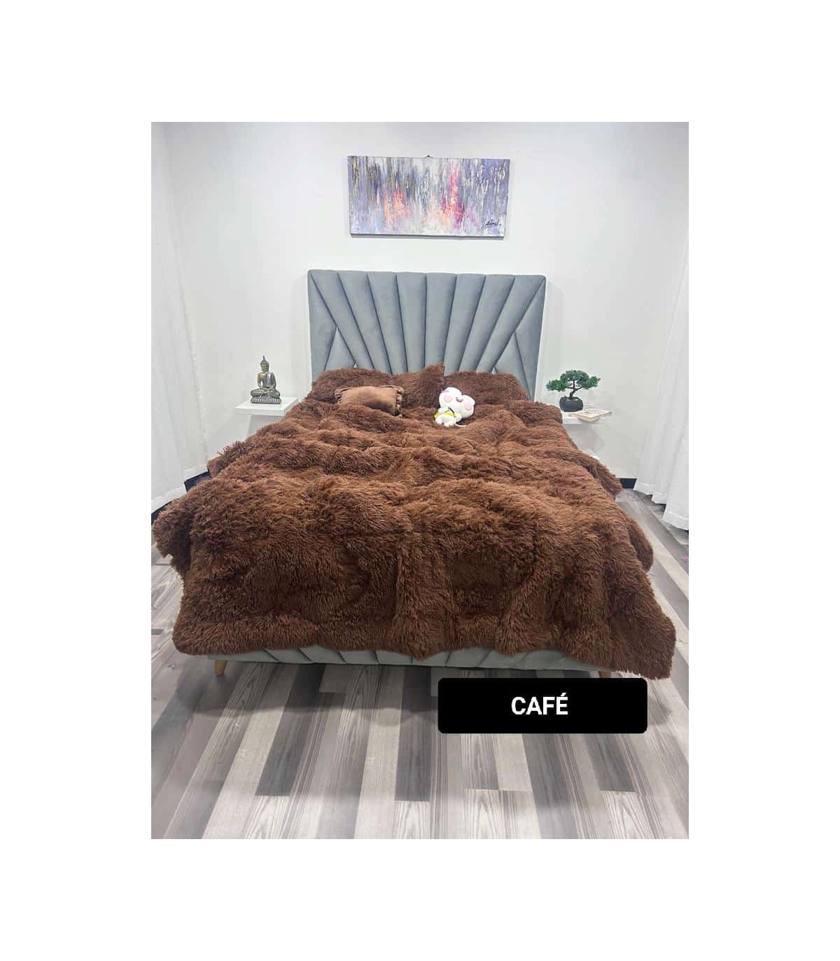 copia de CUBRELECHO ARCOIRIS PELUCHE